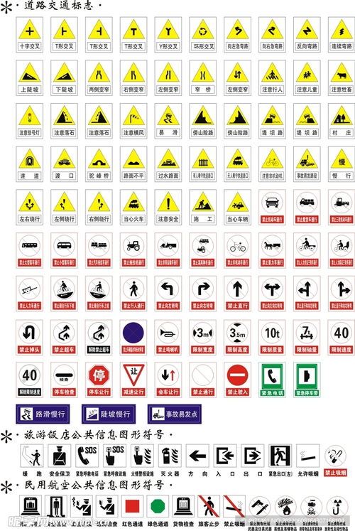 道路交通标识设计图与标志图标解析 现代交通的无声语言